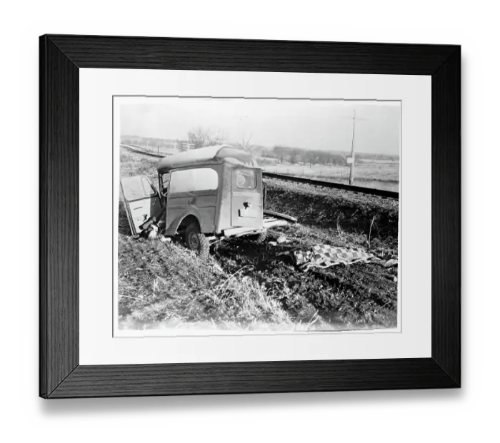 Framed Print : Deadly Truck Accident
