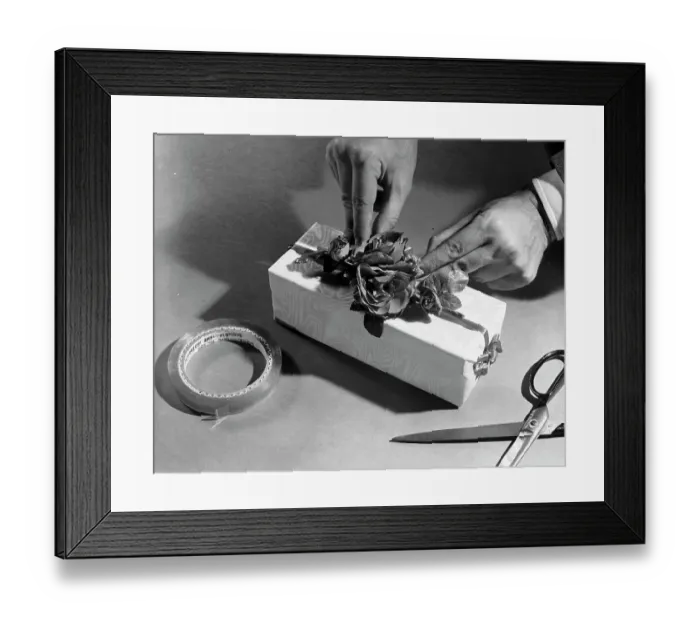 Framed Print : Elegant Gift Wrapping Demonstration Framed Print : Elegant Gift Wrapping Demonstration