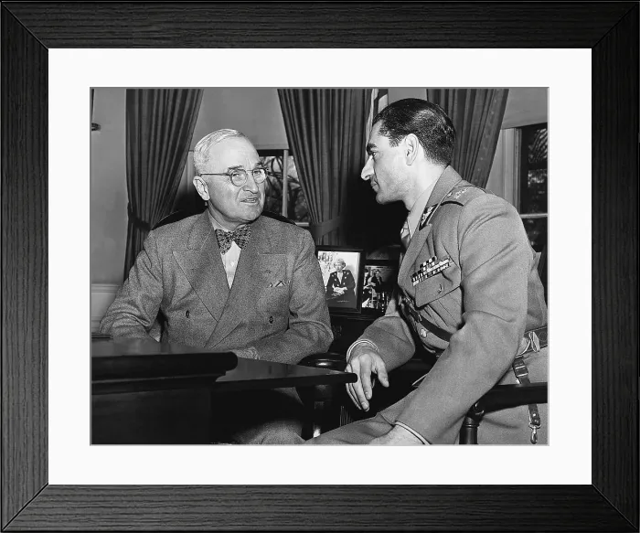 Framed Print : Harry Truman Confers with Shah of Iran Framed Print : Harry Truman Confers with Shah of Iran