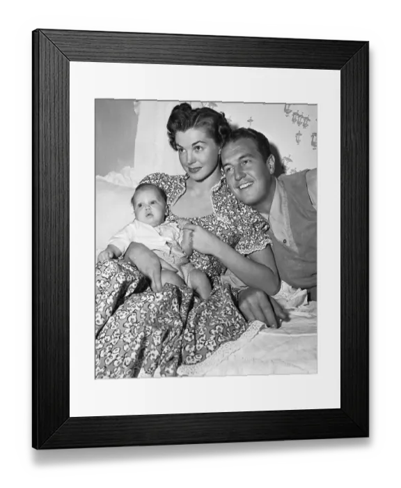 Framed Print : Esther Williams, Ben Gage and Baby Benjamin Stanton Framed Print : Esther Williams, Ben Gage and Baby Benjamin Stanton