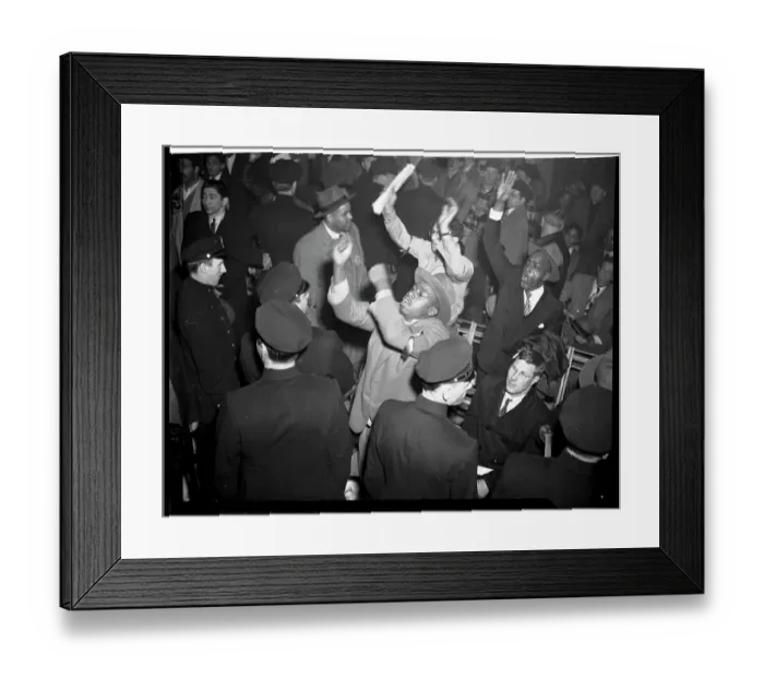 Framed Print : Violence Breaks out at a NMU Meeting Framed Print : Violence Breaks out at a NMU Meeting