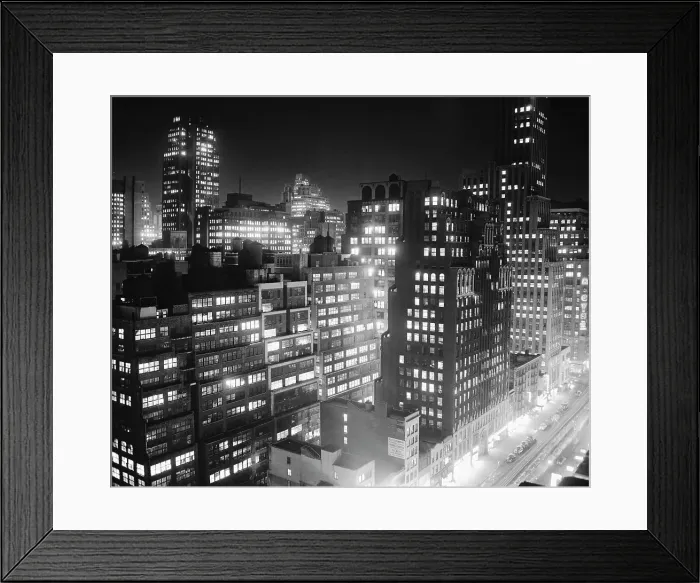 Framed Print : New York Garment District Skyline Framed Print : New York Garment District Skyline