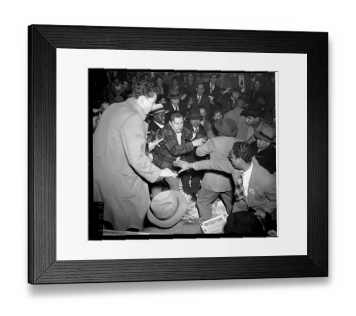 Framed Print : Violence Breaks out at a NMU Meeting Framed Print : Violence Breaks out at a NMU Meeting