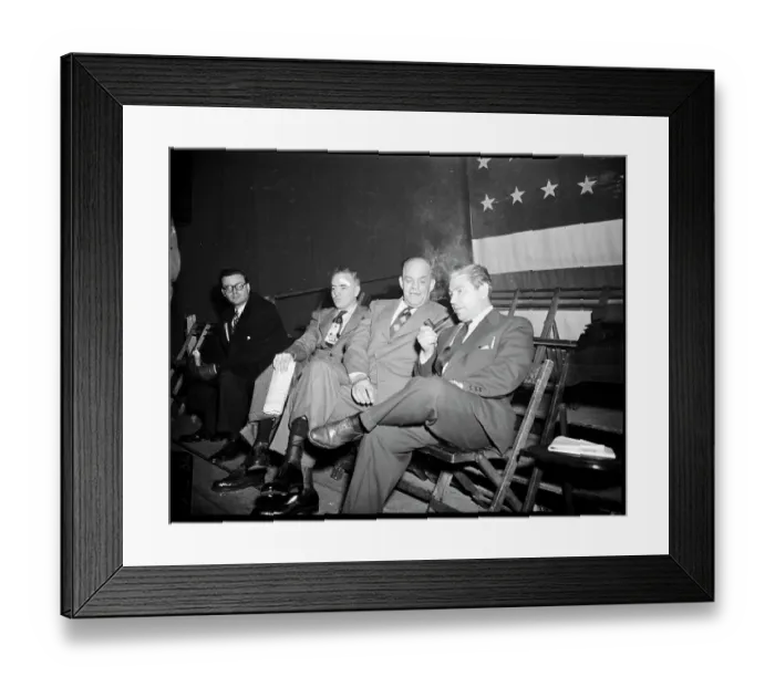 Framed Print : Joseph Curran Talks With Herman Cooper Framed Print : Joseph Curran Talks With Herman Cooper