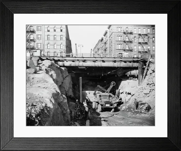 Framed Print : Cross Bronx Expressway Tunnelling, 1949 Framed Print : Cross Bronx Expressway Tunnelling, 1949