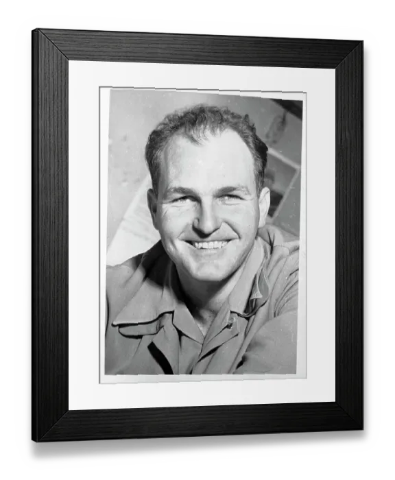Framed Print : Portrait of Race Car Driver Rex Mays