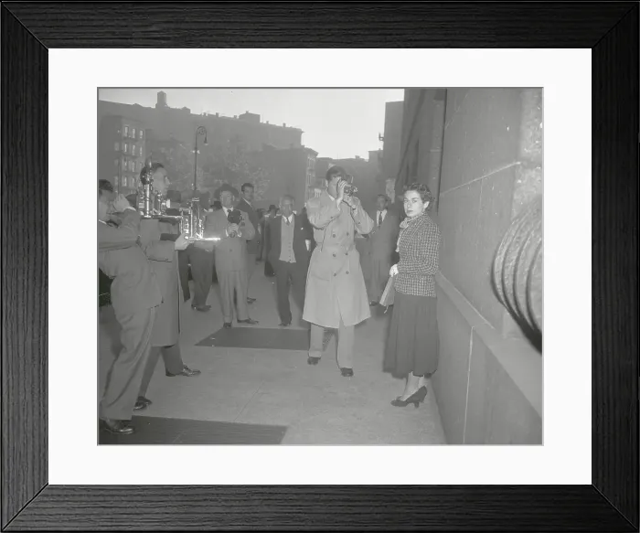 Framed Print : Judith Coplon Avoiding the Camera Framed Print : Judith Coplon Avoiding the Camera