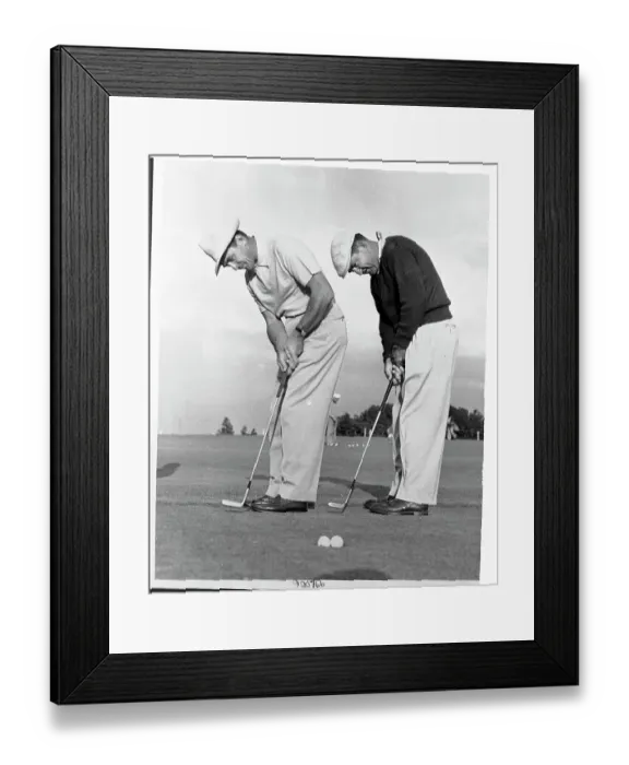Framed Print : Sam Snead and Johnny Palmer Putt Together Framed Print : Sam Snead and Johnny Palmer Putt Together