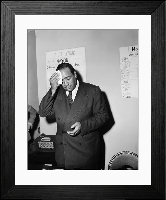 Framed Print : Benjamin Davis Standing Wiping Brow Framed Print : Benjamin Davis Standing Wiping Brow