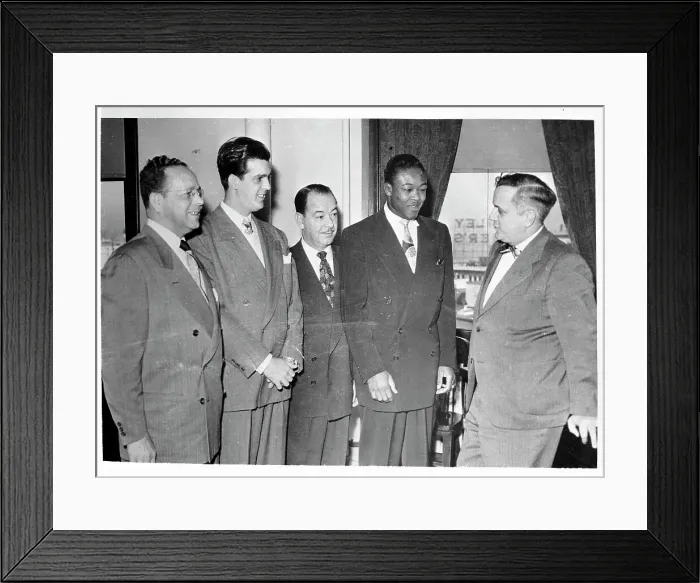 Framed Print : Boxing Commissioner Talks to Kid Gavilan Framed Print : Boxing Commissioner Talks to Kid Gavilan