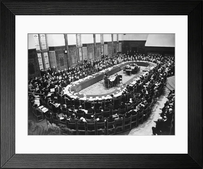 Framed Print : Delegates Sign a Constitution Draft of the United States of Indonesia