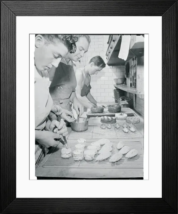 Framed Print : French Pastry Chefs Working on Their Creations Framed Print : French Pastry Chefs Working on Their Creations