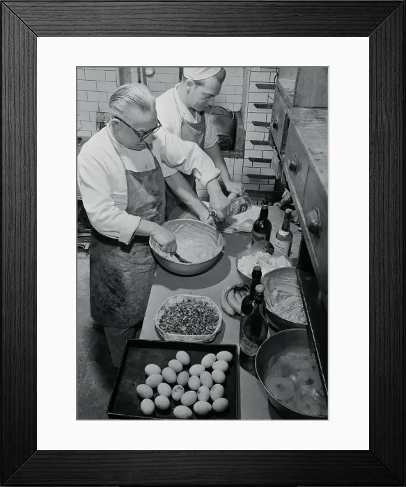 Framed Print : French Bakers Preparing Frosting Framed Print : French Bakers Preparing Frosting