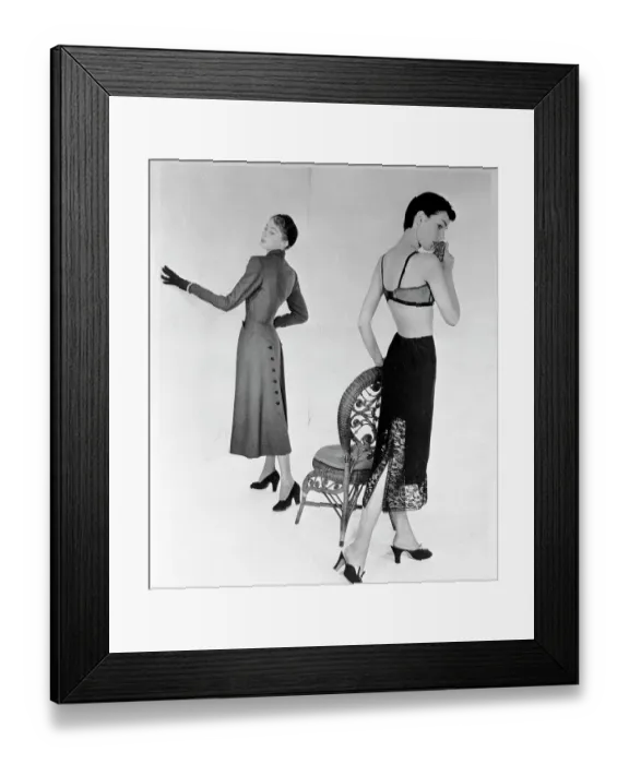 Framed Print : Models Wear 1950's Fashion Framed Print : Models Wear 1950's Fashion