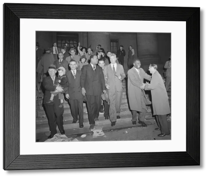 Framed Print : Convicted American Communist Leaders Leaving Courthouse Framed Print : Convicted American Communist Leaders Leaving Courthouse