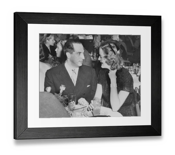 Framed Print : Doris Duke and Francisco Urrutia at El Morocco