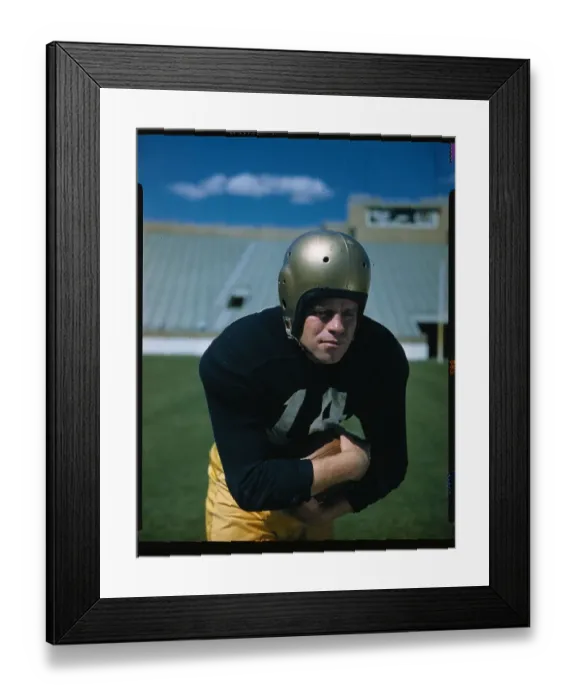 Framed Print : Emit Sitko with Football in Defensive Position Framed Print : Emit Sitko with Football in Defensive Position