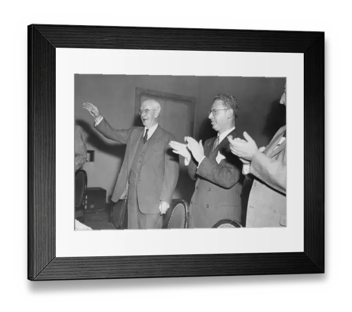 Framed Print : US Attorney Announces End of Steel Workers Strike Framed Print : US Attorney Announces End of Steel Workers Strike