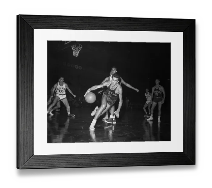Framed Print : College Basketball Players in Action Framed Print : College Basketball Players in Action