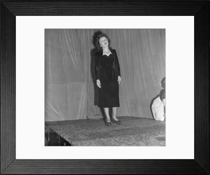 Framed Print : Edith Piaf Singing Framed Print : Edith Piaf Singing