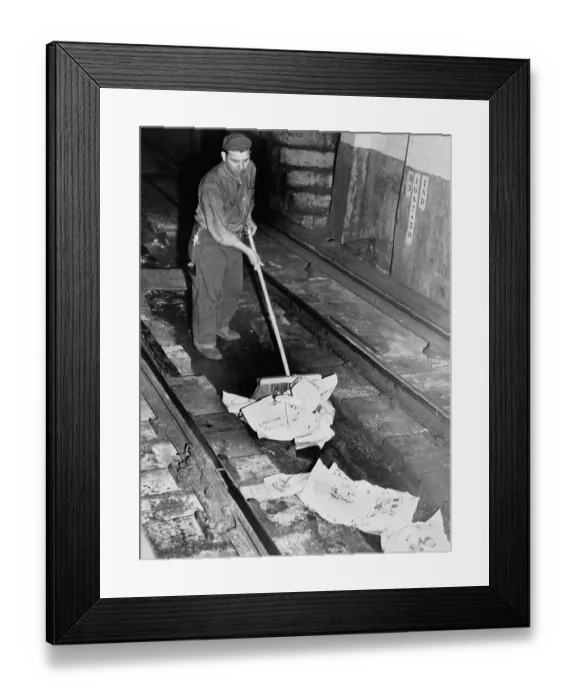 Framed Print : Subway Worker Framed Print : Subway Worker