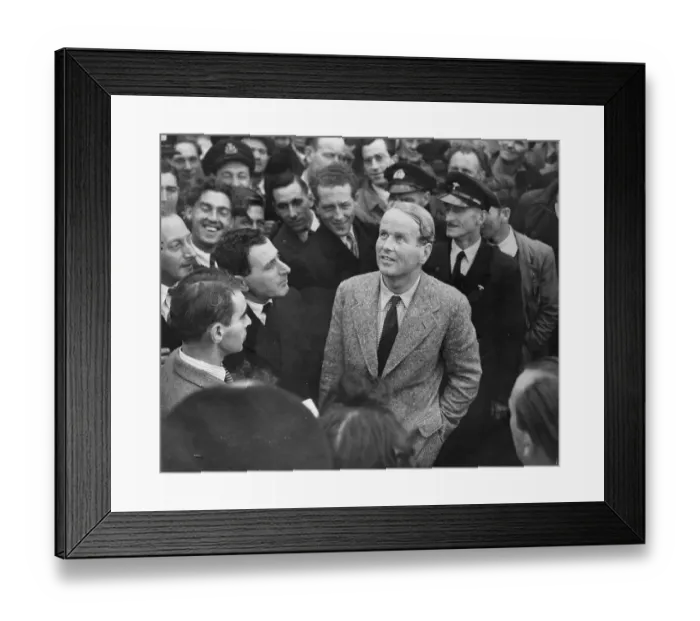 Framed Print : John Cunningham at Center of Men's Attention Framed Print : John Cunningham at Center of Men's Attention