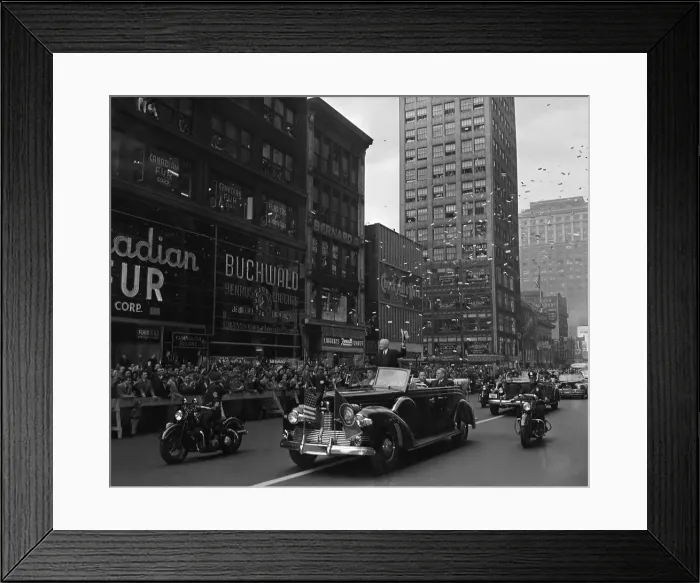 Framed Print : Ticker Tape Parade For Truman Framed Print : Ticker Tape Parade For Truman