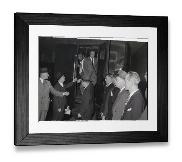 Framed Print : Communist Leaders Leaving Police Van Framed Print : Communist Leaders Leaving Police Van