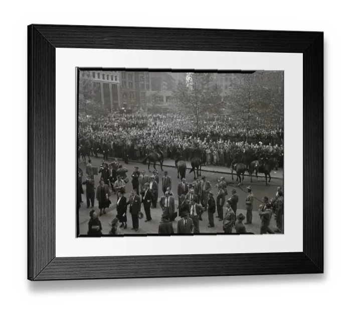 Framed Print : Communist Protest Outside Of Courthouse Framed Print : Communist Protest Outside Of Courthouse