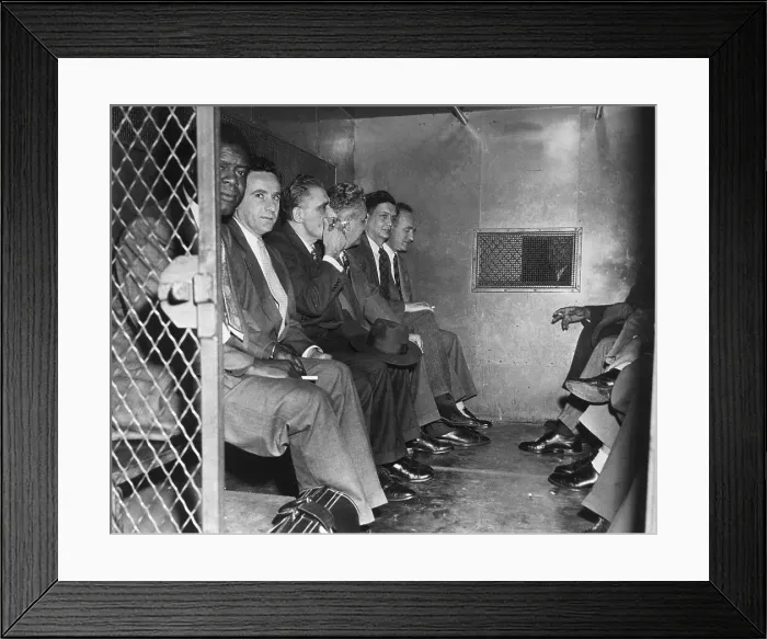 Framed Print : Convicted Communists in Police Vehicle Framed Print : Convicted Communists in Police Vehicle