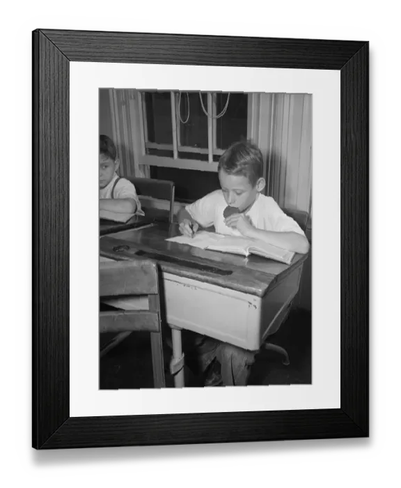 Framed Print : Boys Eating Cookies in School Framed Print : Boys Eating Cookies in School