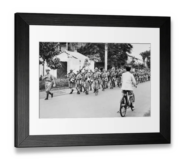 Framed Print : Soldiers Leave Guangzhou Framed Print : Soldiers Leave Guangzhou