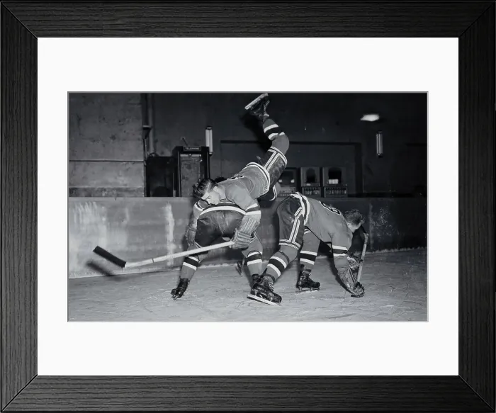 Framed Print : Hockey Players Practicing Framed Print : Hockey Players Practicing