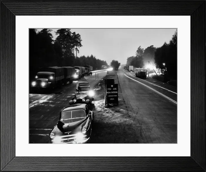 Framed Print : German Zonal Border At Night Framed Print : German Zonal Border At Night