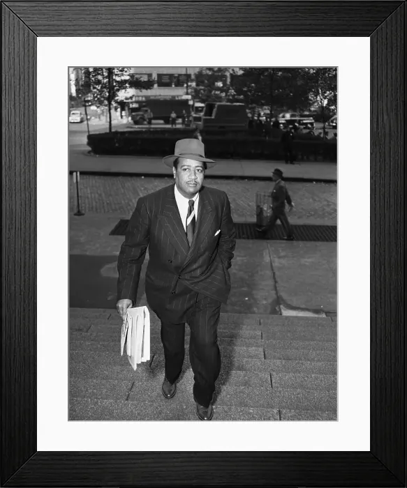 Framed Print : Benjamin Davis, Jr. Walks Up Court Steps Framed Print : Benjamin Davis, Jr. Walks Up Court Steps