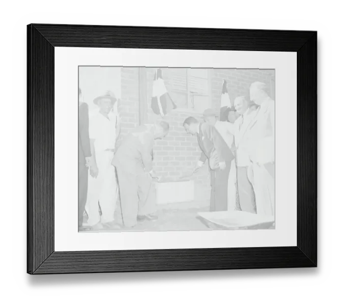 Framed Print : Governor Dewey Lays Cornerstone Framed Print : Governor Dewey Lays Cornerstone