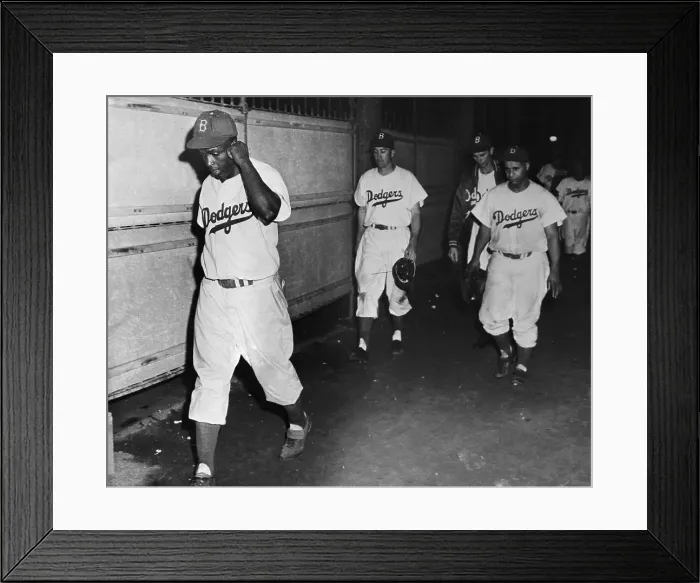 Framed Print : Dodgers Players Walking in Hallway Framed Print : Dodgers Players Walking in Hallway