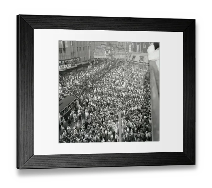 Framed Print : Crowd Of Chinese In Street Framed Print : Crowd Of Chinese In Street