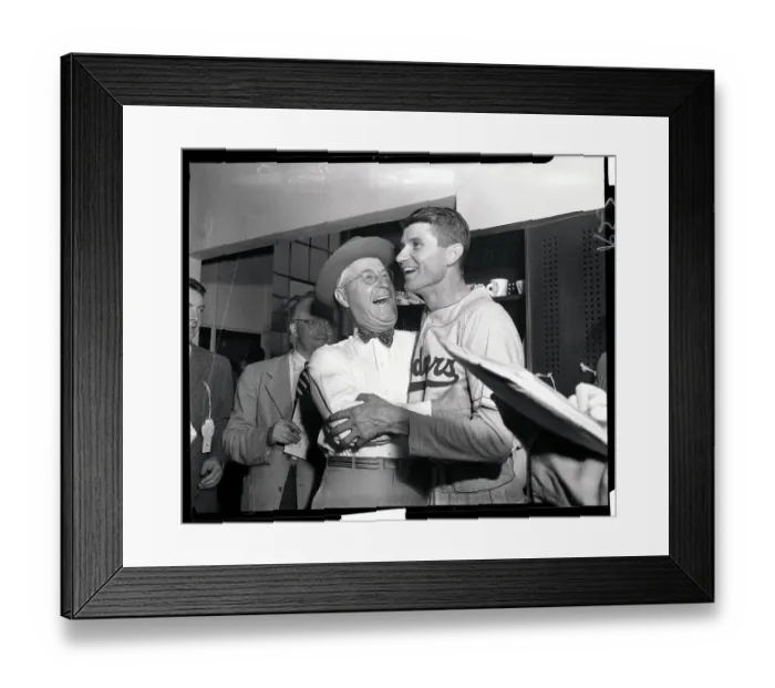 Framed Print : Burt Shoten Embracing Preacher Roe Framed Print : Burt Shoten Embracing Preacher Roe