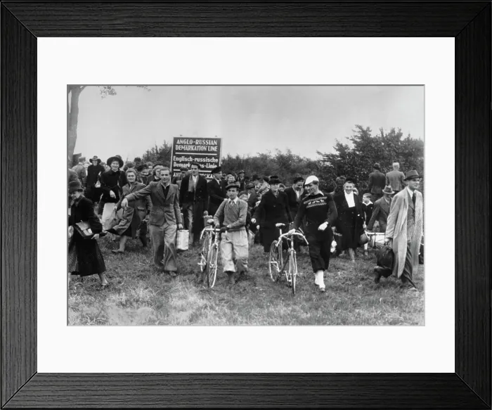Framed Print : Germans Leaving Soviet Zone