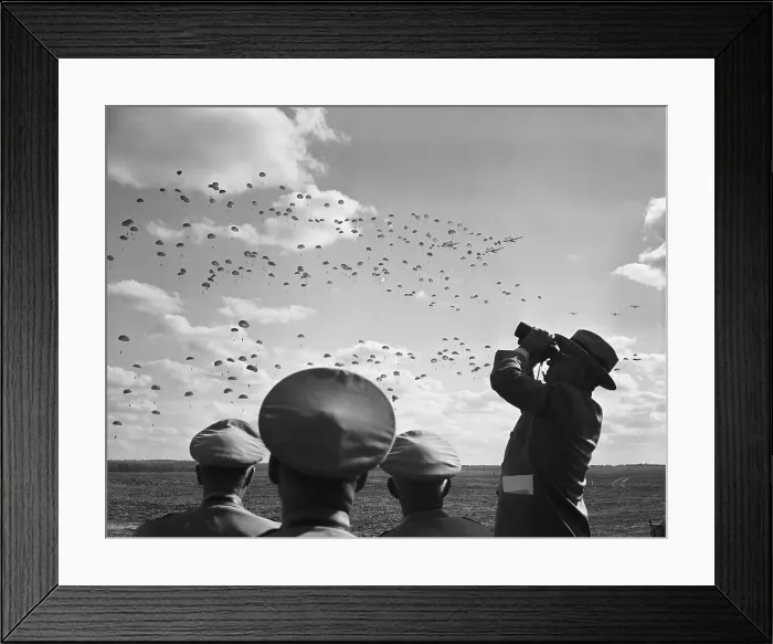 Framed Print : President Truman Watches Paratroopers Framed Print : President Truman Watches Paratroopers