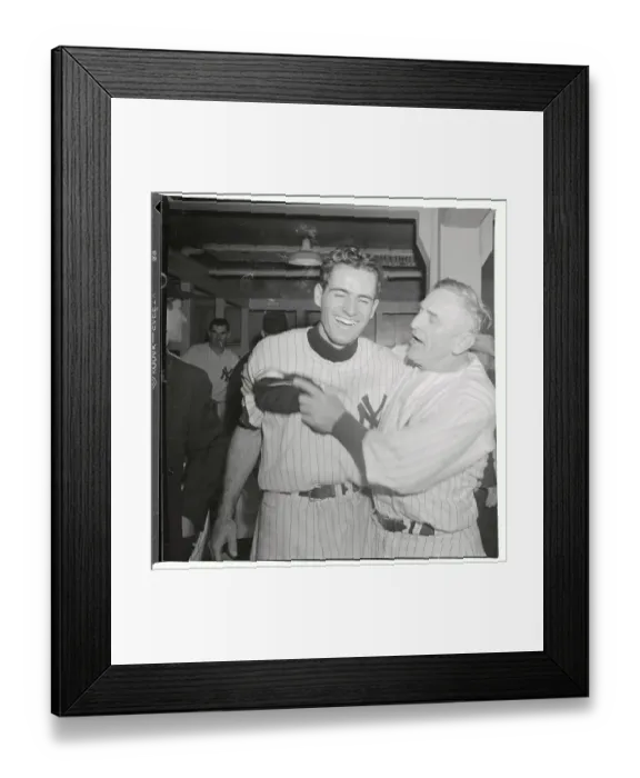 Framed Print : Casey Stengel with Gerry Coleman Framed Print : Casey Stengel with Gerry Coleman