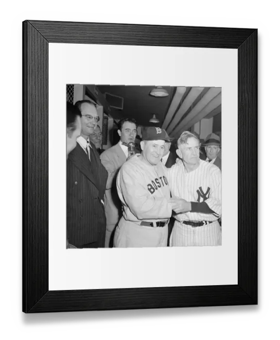 Framed Print : Casey Stengel and Joe McCarthy Shaking Hands Framed Print : Casey Stengel and Joe McCarthy Shaking Hands