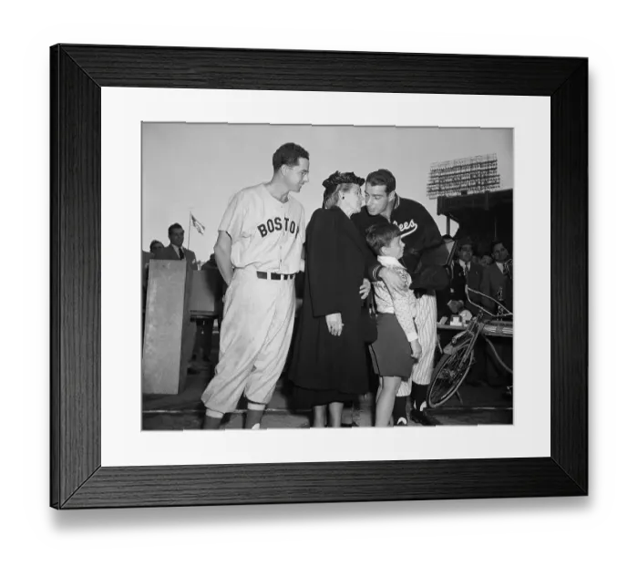 Framed Print : Joe Dimaggio Standing With His Family Framed Print : Joe Dimaggio Standing With His Family