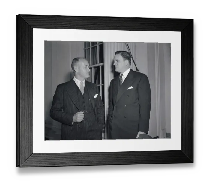 Framed Print : George Kennan Talking with James Webb Framed Print : George Kennan Talking with James Webb