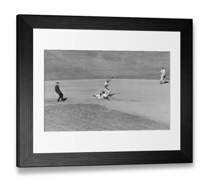 Framed Print : Miksis Sliding Into Second Base Framed Print : Miksis Sliding Into Second Base