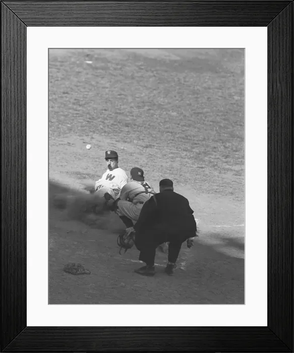 Framed Print : Johnny Simmons Sliding Into Plate Framed Print : Johnny Simmons Sliding Into Plate