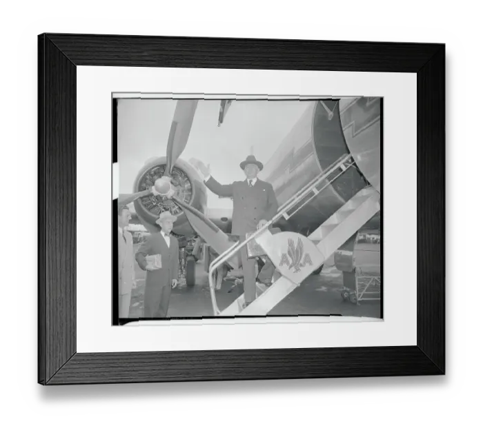 Framed Print : Alben Barkley Arriving in New York Framed Print : Alben Barkley Arriving in New York