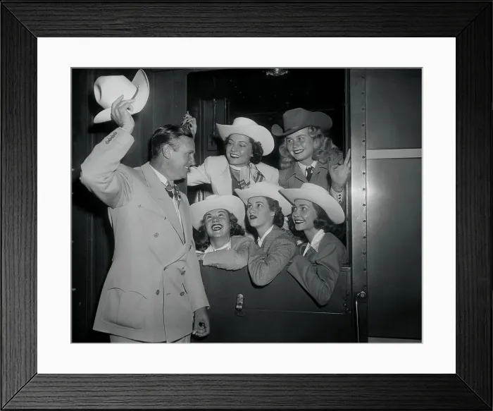Framed Print : Gene Autry Greeting Rodeo Queens Framed Print : Gene Autry Greeting Rodeo Queens