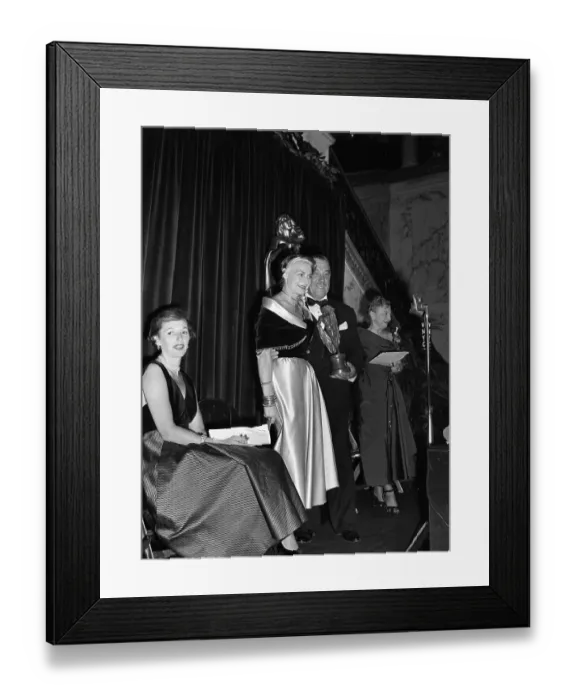 Framed Print : Pauline Trigere Receiving Award Framed Print : Pauline Trigere Receiving Award